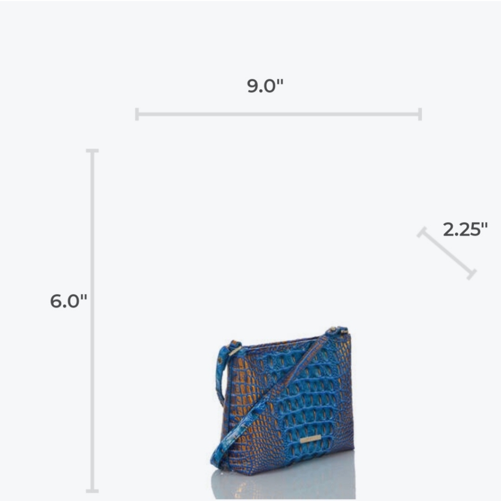 NWT Brahmin DEEP AZURE Lorelei w/Cheryl Card #HARD TO FIND# - Picture 15 of 16